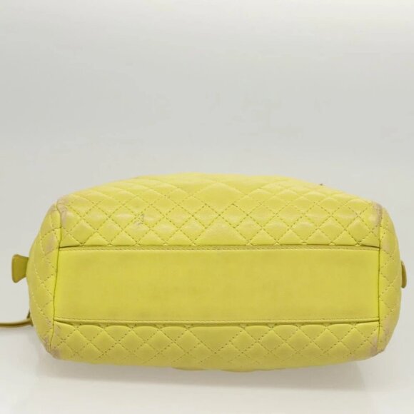 VERSACE Hand Bag Leather Green Gold - Picture 5 of 15